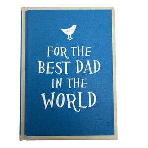For The Best Dad In The World Book Gift Blue White Quotations Father's Day‎